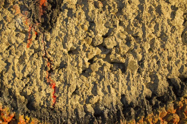 Çimento duvar dokusu. Beton duvar boya ile lekeli. Ayrıntı grafiti.