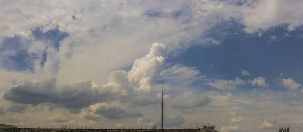 Ciel Nuageux Été Avant Pluie Terrain Europe Sud — Photo