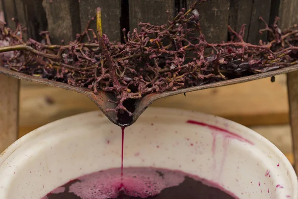 Wina Technologia Produkcji Wina Ludowych Tradycji Produkcji Wina Produkcja Wina — Zdjęcie stockowe