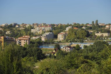 Bulgar tatil yaz aylarında. Sabah güneşi Byala şehir. Avrupa rekreasyon alanı.