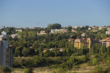 Bulgar tatil yaz aylarında. Sabah güneşi Byala şehir. Avrupa rekreasyon alanı.