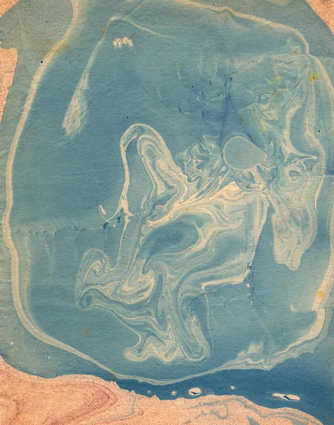 Stains Paint Paper Texture Splashes Spots Paint Ebru Ancient Oriental — Stock Photo, Image