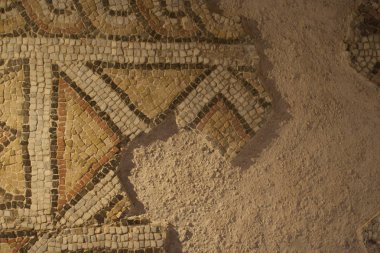 Bizans döşeme mozaiği. Bir süs smalt dilim yapılmış.