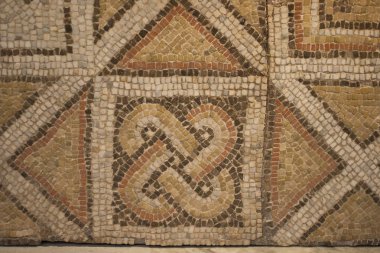 Bizans döşeme mozaiği. Bir süs smalt dilim yapılmış.