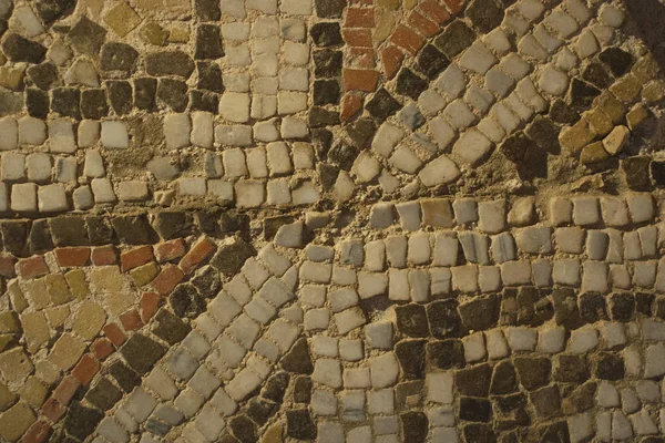 Mosaico Pavimento Bizantino Ornamento Fatto Piccole Fette — Foto Stock