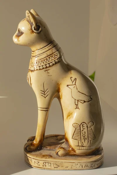Кошки Древнем Египте Статуэтка Является Символом Плодородия Солнца — стоковое фото