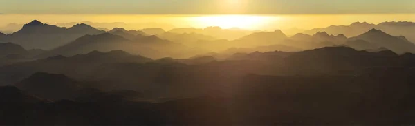 Egypte Mont Sinaï Matin Lever Soleil Mont Horeb Gabal Musa — Photo