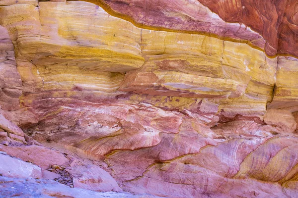 Χρωματισμένο Φαράγγι Είναι Ένας Βραχώδης Σχηματισμός Στη Χερσόνησο Του Σινά — Φωτογραφία Αρχείου