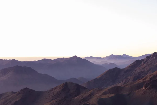 Egypte Mont Sinaï Matin Lever Soleil Mont Horeb Gabal Musa — Photo