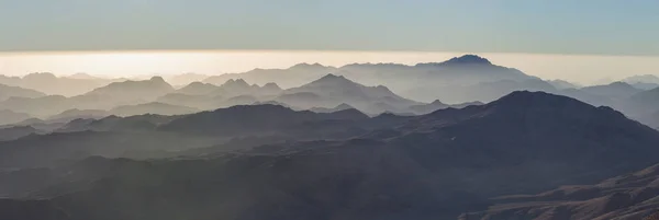 Egypte Mont Sinaï Matin Lever Soleil Mont Horeb Gabal Musa — Photo