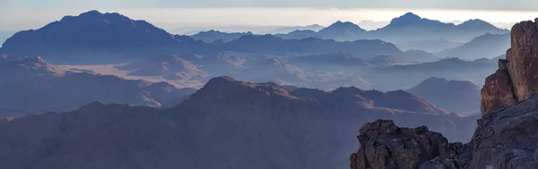 Egypte Mont Sinaï Matin Lever Soleil Mont Horeb Gabal Musa — Photo