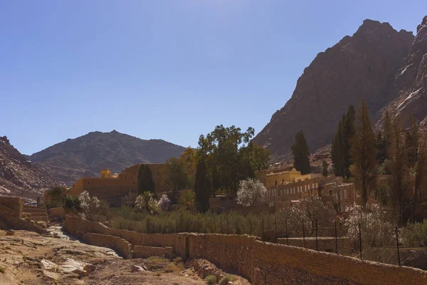 Egipto Monasterio Santa Catalina Monte Sinaí Monte Horeb Gabal Musa — Foto de Stock