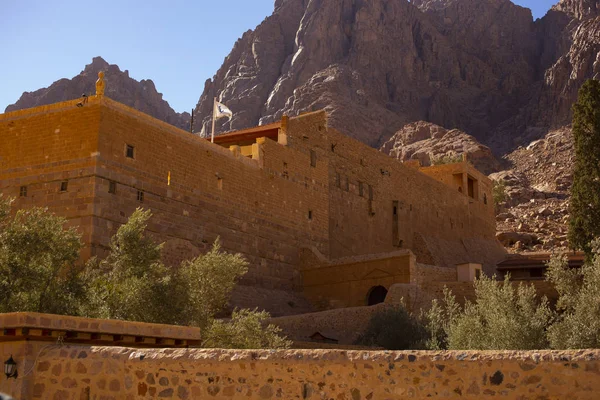 Egipto Monasterio Santa Catalina Monte Sinaí Monte Horeb Gabal Musa — Foto de Stock