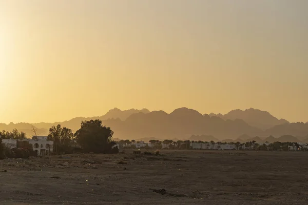 Sharm Sheikh Sunset Outskirts City Egypt Mountains Sinai Peninsula — Stock Photo, Image