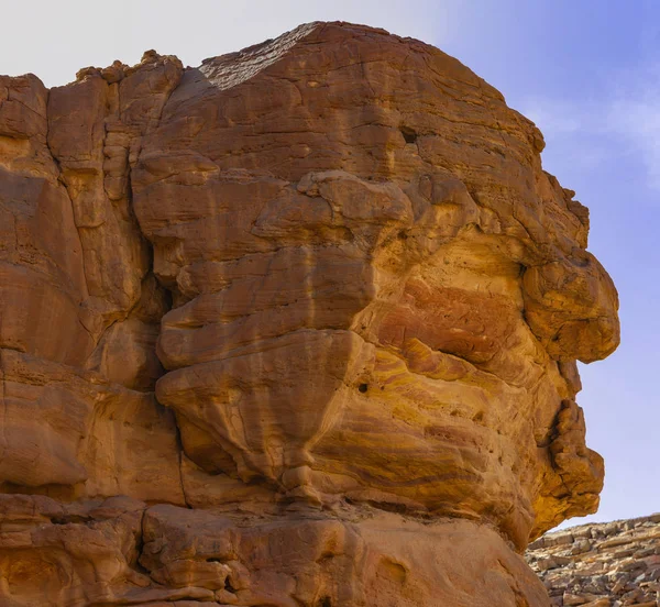 Coloured Canyon Uma Formação Rochosa Península Sinai Visões Nuweiba Egito — Fotografia de Stock