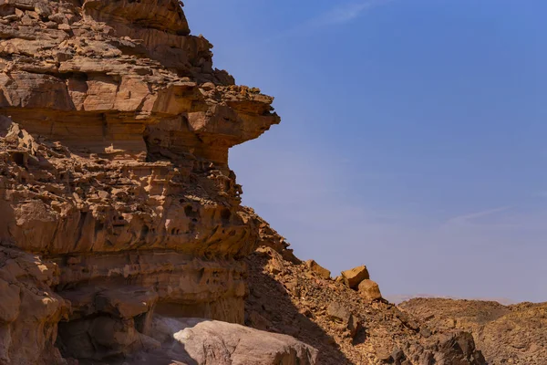 Renkli Kanyon Sina Yarımadasında Bir Kaya Oluşumudur Nuweiba Mısır Manzarası — Stok fotoğraf