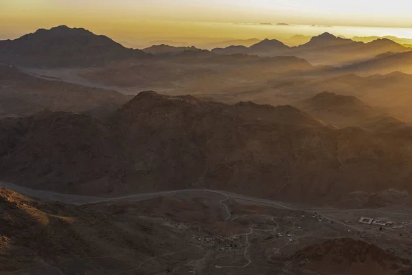 Ägypten Mount Sinai Morgen Bei Sonnenaufgang Mount Horeb Gabal Musa — Stockfoto