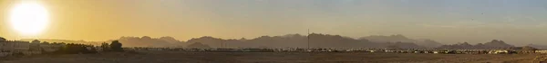 Sharm Sheikh Zonsondergang Rand Van Stad Egypte Bergen Van Het — Stockfoto