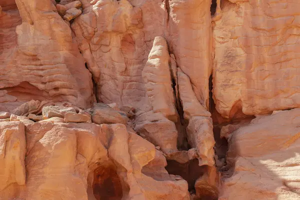 Cañón Color Una Formación Rocosa Península Del Sinaí Lugares Interés — Foto de Stock