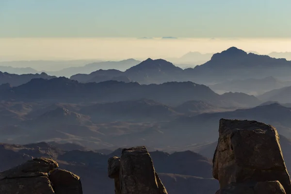 Egypte Mont Sinaï Matin Lever Soleil Mont Horeb Gabal Musa — Photo