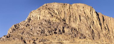 Mısır. Mount Sinai gündoğumu sabah. (Mount Horeb, Gabal Musa, Moses Mount). Hac yeri ve ünlü turistik hedef.