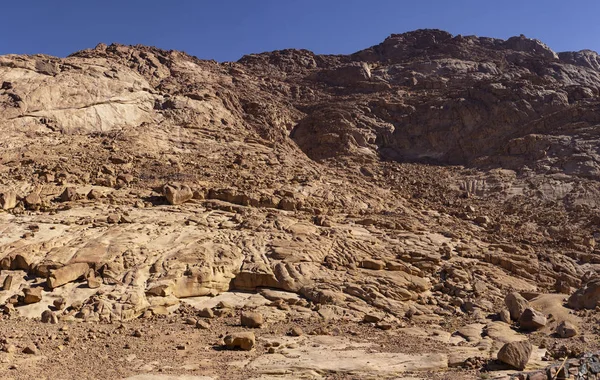 エジプト シナイ山の日の出朝 Gabal ムーサ マウントホレブ モーセ マウント 行脚の場所 有名な観光地 — ストック写真