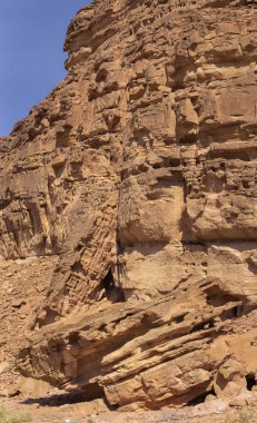 Renkli Kanyon, Sina yarımadasında bir kaya oluşumudur. Nuweiba, Mısır manzarası.