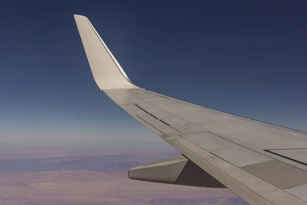 Вид Землю Крыла Самолета Африка Суэцкий Канал Синай Египет — стоковое фото