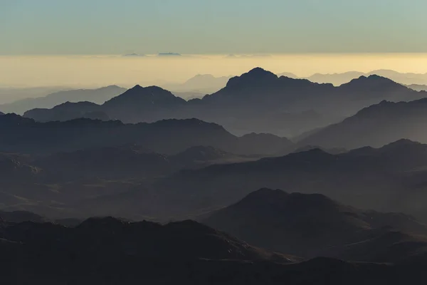 Egitto Monte Sinai Mattino All Alba Monte Horeb Gabal Musa — Foto Stock