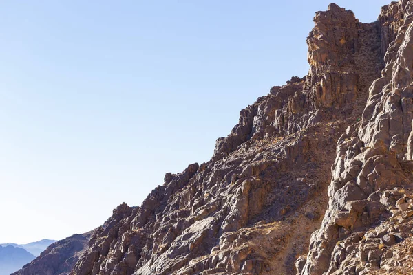 Egito Monte Sinai Manhã Nascer Sol Monte Horeb Gabal Musa — Fotografia de Stock