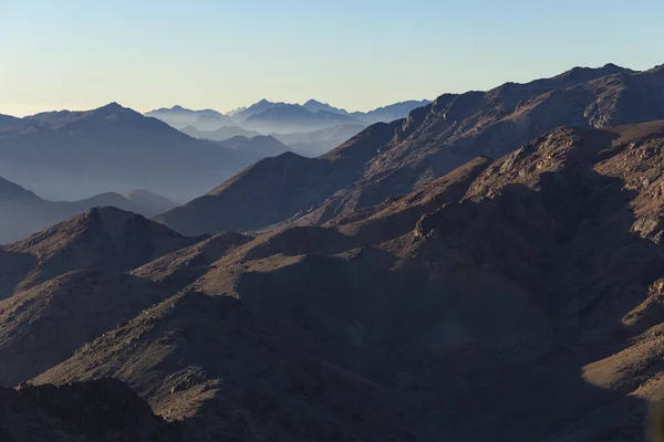 Egito Monte Sinai Manhã Nascer Sol Monte Horeb Gabal Musa — Fotografia de Stock