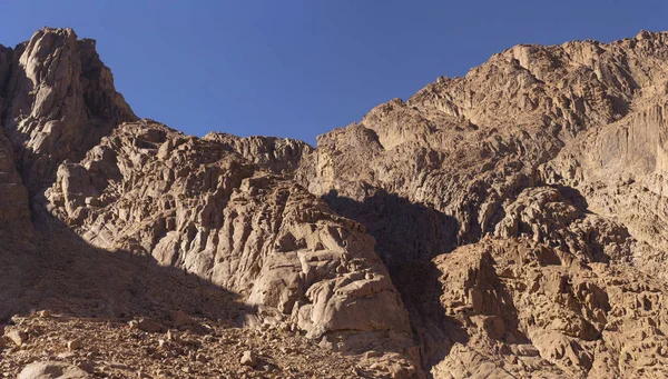 Egipto Monte Sinaí Por Mañana Amanecer Monte Horeb Gabal Musa —  Fotos de Stock