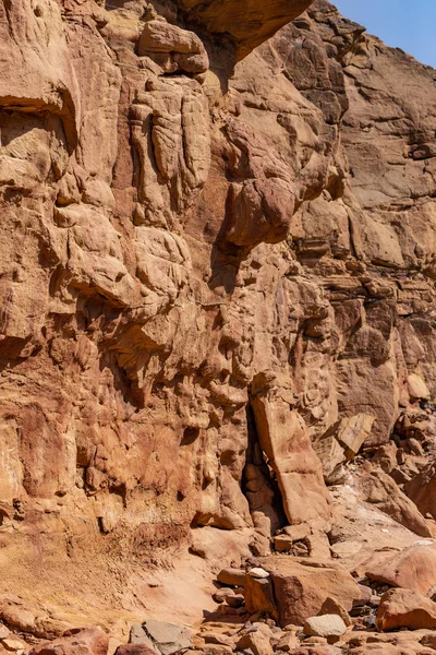 Cañón Color Una Formación Rocosa Península Del Sinaí Lugares Interés — Foto de Stock