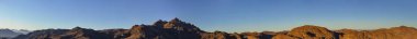 Mısır. Mount Sinai gündoğumu sabah. (Mount Horeb, Gabal Musa, Moses Mount). Hac yeri ve ünlü turistik hedef.