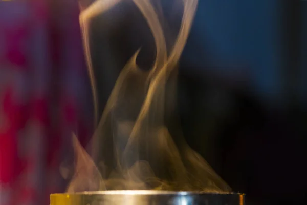 Steam Rises Mug Smoke Fire — Stock Photo, Image