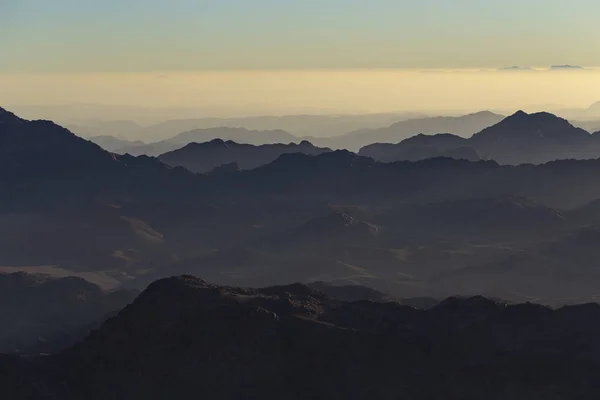 Egypte Mont Sinaï Matin Lever Soleil Mont Horeb Gabal Musa — Photo