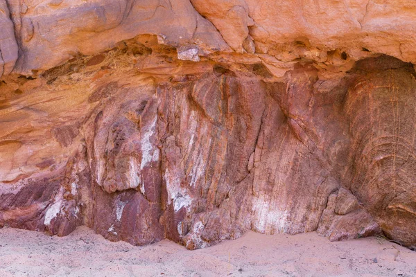 Renkli Kanyon Sina Yarımadasında Bir Kaya Oluşumudur Nuweiba Mısır Manzarası — Stok fotoğraf
