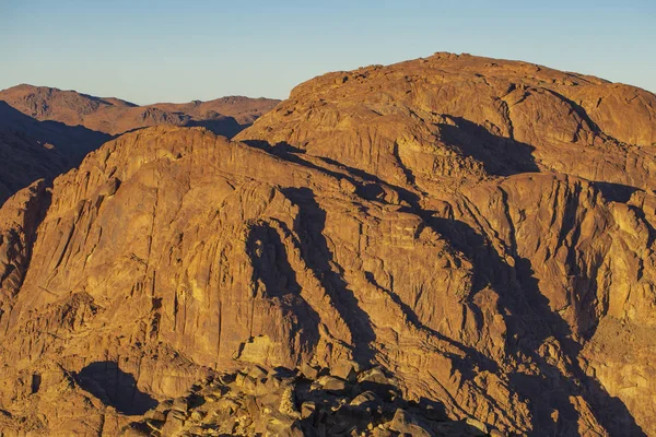 Egipto Monte Sinaí Por Mañana Amanecer Monte Horeb Gabal Musa — Foto de Stock