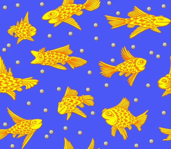 Ornament Rybami Bezszwowe Tkane Wzór Projekt Nadruku Tekstylia Tkanina Tapeta — Zdjęcie stockowe