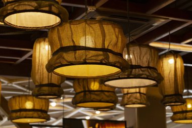 Jüt Lampshade. El tarzında yapılan lambalar.