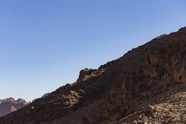 Egipt Mount Sinai Rano Świcie Mount Horeb Gabal Musa Mojżesza — Zdjęcie stockowe