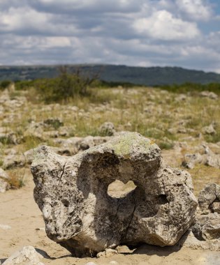 Taş çöl olarak da bilinen, dikilmiş taşlar. Varna eyaletinin ev formları. Bulgaristan 'ın kaya oluşumları. Taş orman.