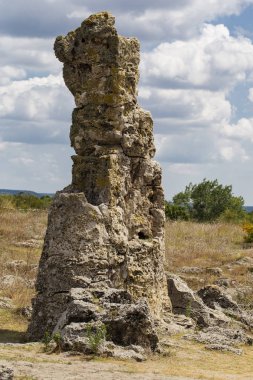 Taş çöl olarak da bilinen, dikilmiş taşlar. Varna eyaletinin ev formları. Bulgaristan 'ın kaya oluşumları. Taş orman.