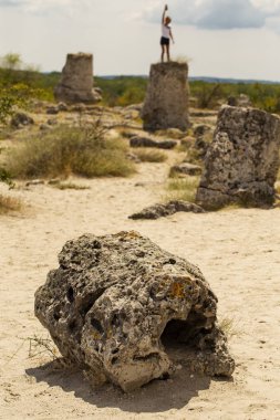 Taş çöl olarak da bilinen, dikilmiş taşlar. Varna eyaletinin ev formları. Bulgaristan 'ın kaya oluşumları. Taş orman.