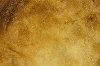 Mutfak ürünü. Kızarmış krep. Hamurun dokusu.