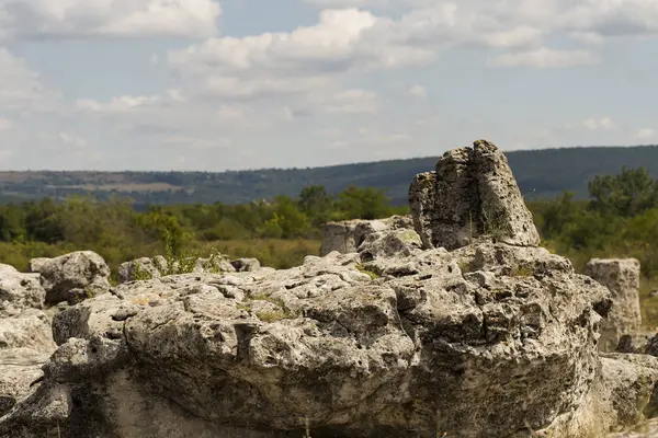 Piedras Plantadas También Conocido Como Desierto Piedra Landforms Provincia Varna — Foto de Stock