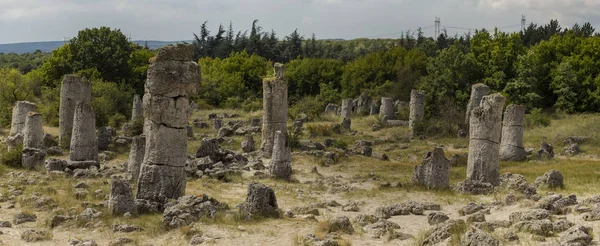Taş çöl olarak da bilinen, dikilmiş taşlar. Varna eyaletinin ev formları. Bulgaristan 'ın kaya oluşumları. Taş orman.