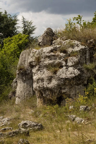 Taş çöl olarak da bilinen, dikilmiş taşlar. Varna eyaletinin ev formları. Bulgaristan 'ın kaya oluşumları. Taş orman.