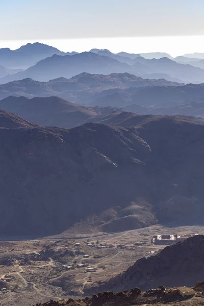 Egypte Bedouin Village Mount Sinai Ochtend Bij Zonsopgang Mount Horeb — Stockfoto