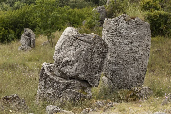 Piedras Plantadas También Conocido Como Desierto Piedra Landforms Provincia Varna — Foto de Stock